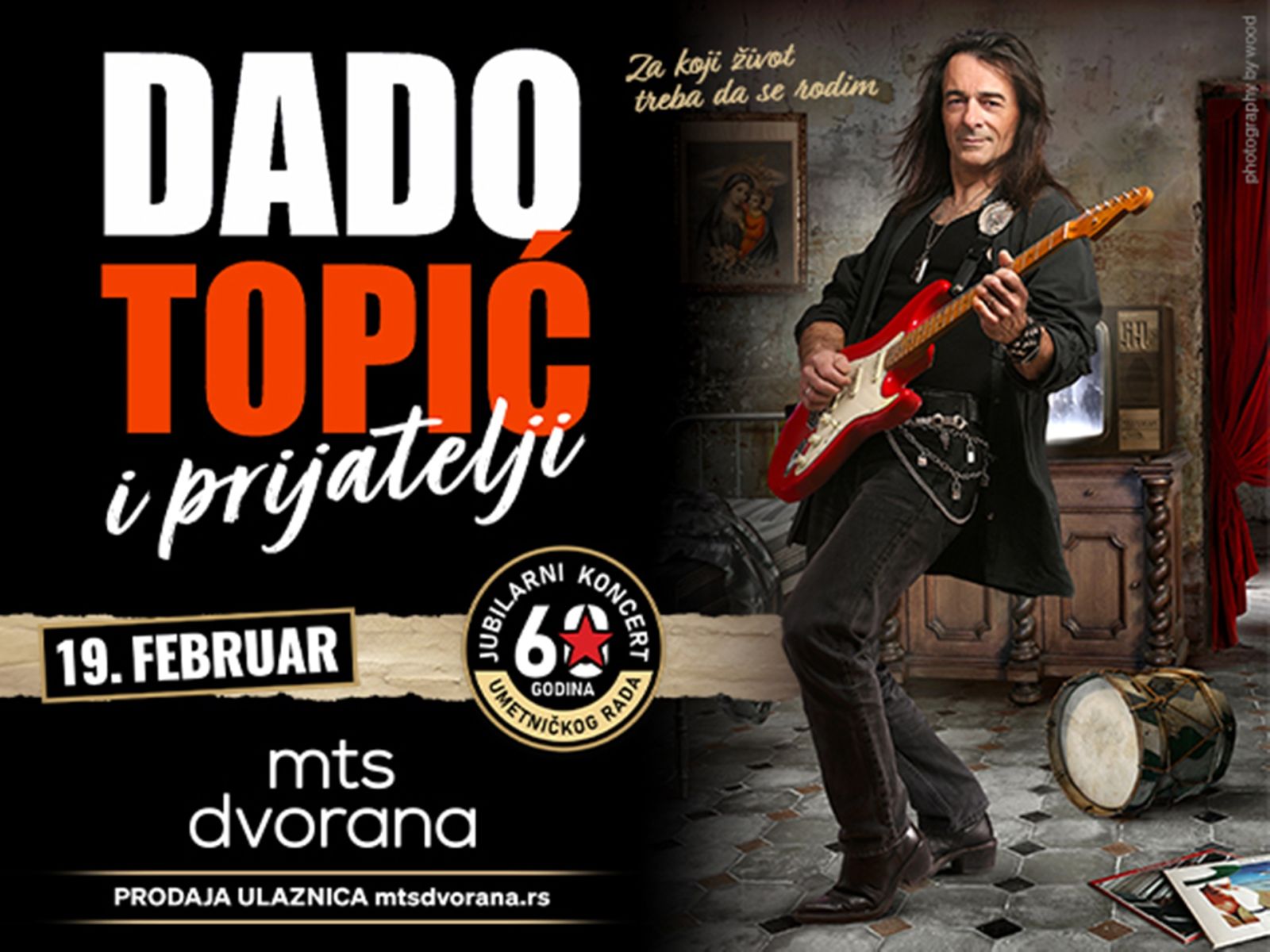 Povodom 60 godina karijere, MDI predstavlja: Dado Topić Tour!