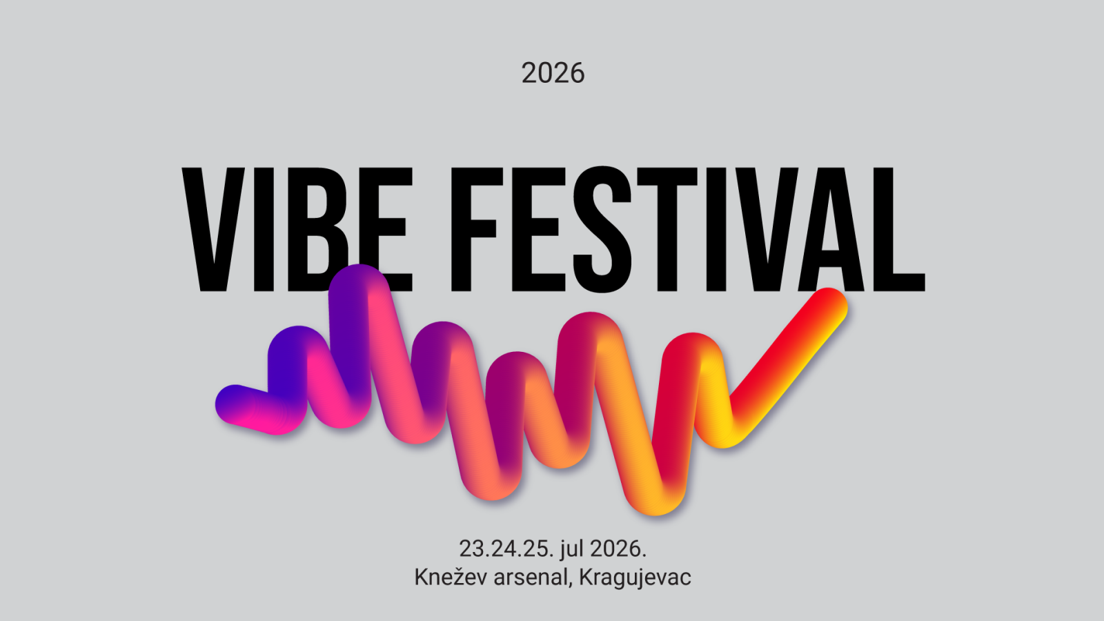 13th VIBE Festival from July 23 to 25 in the unique setting of the Prince's Arsenal in Kragujevac