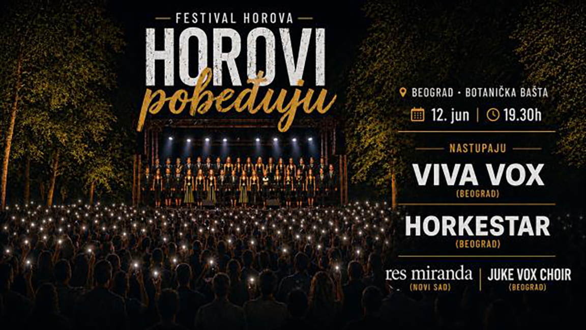 Horovi pobedjuju (Choirs Win): Great choral evening in the Botanical Garden
