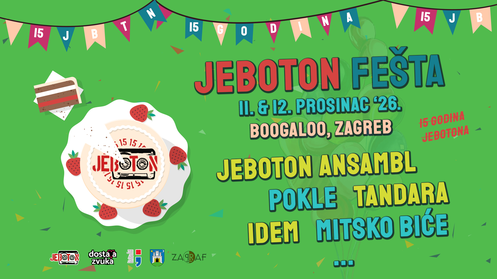 JeboTon fešta: 15 godina JeboTona slavi se dva dana ovoga prosinca, na dvije pozornice Boogalooa